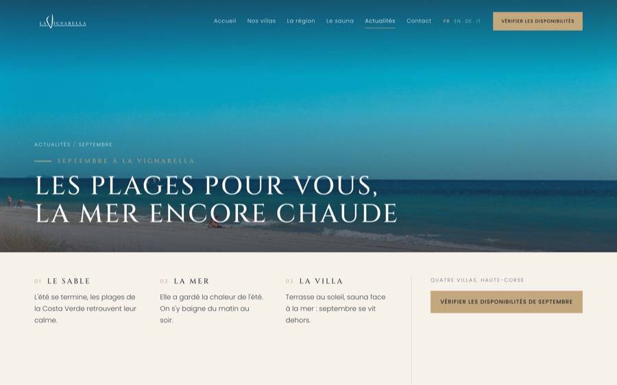 Page du site
