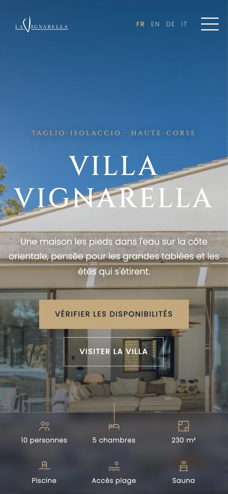 Maquette du nouveau site, sur iPhone